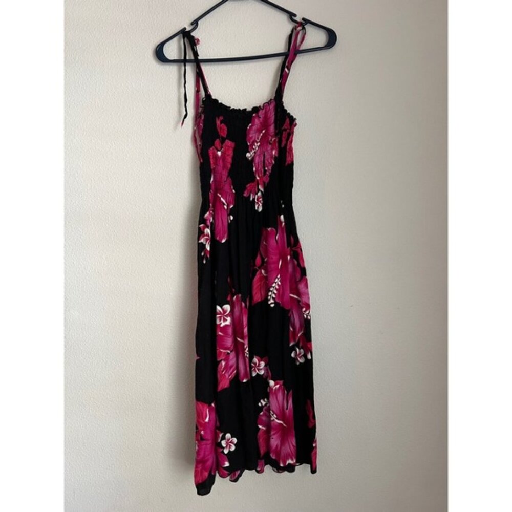 Aloha Fashion Hawaiian Floral Dress Summer Beach Vacation Sundress One Size